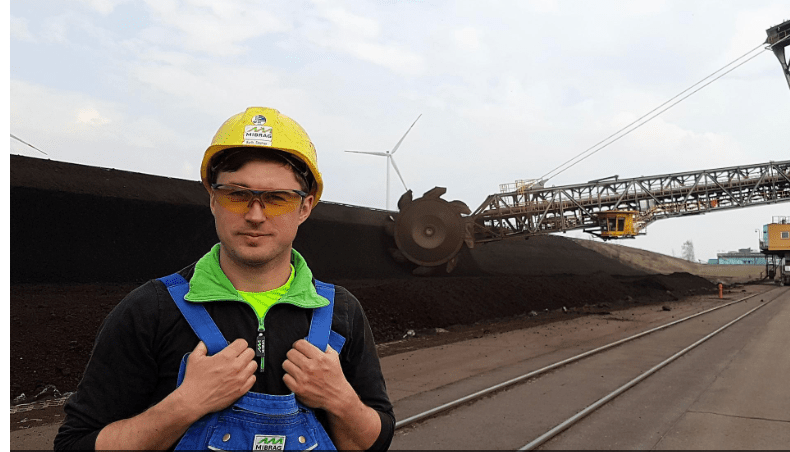 Coal worker Stephan Barth worries about his future